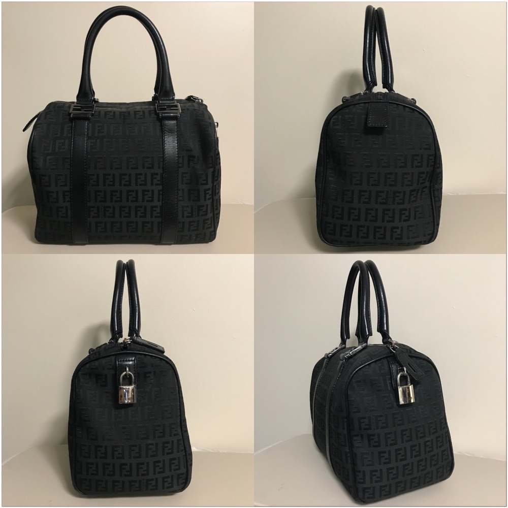 🔴SOLD🔴FENDI Zucchino print canvas Boston bag - Picture 6 of 8